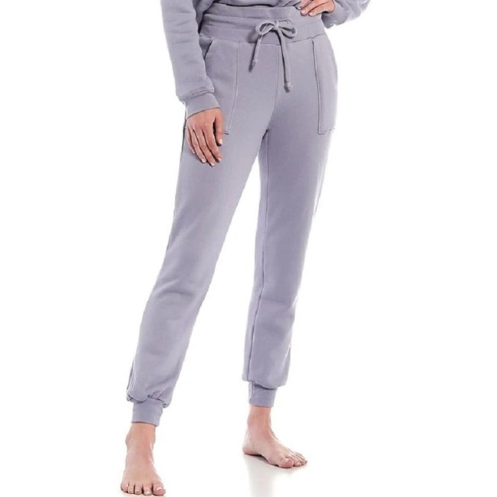 New JALA XL Solid French Terry Fleece Coordinating Lounge Joggers Lilac #87861
